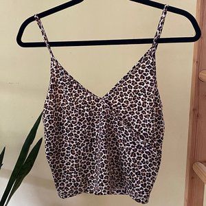 Urban Outfitters Heidi Animal Print Surplice Tank